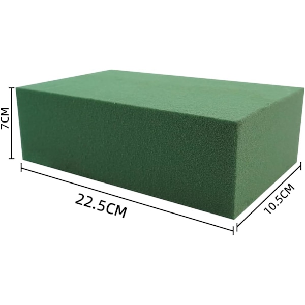 Floral Foam Block 3-pack Grön Våt & Torr Blomsterskum för Färska (22 * 10 * 7CM) & Konstgjorda Blomsterarrangemang, Växtskum