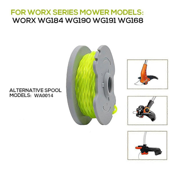 8 stk. erstatningsspoler for Worx gressklipper WA0014