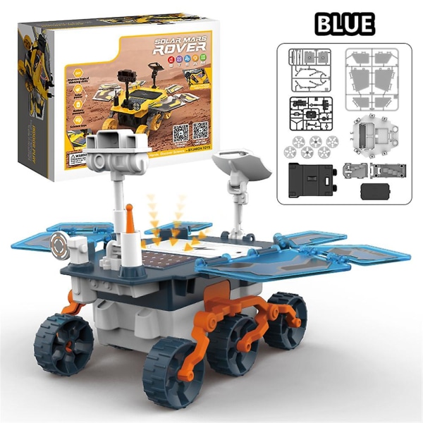 Science Solar Mars Rover Model Kit för barn Blue