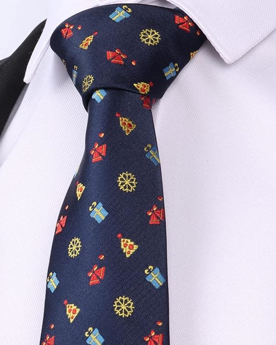 Herneslips til menn, silkeslips til menns julefest, jule-navy