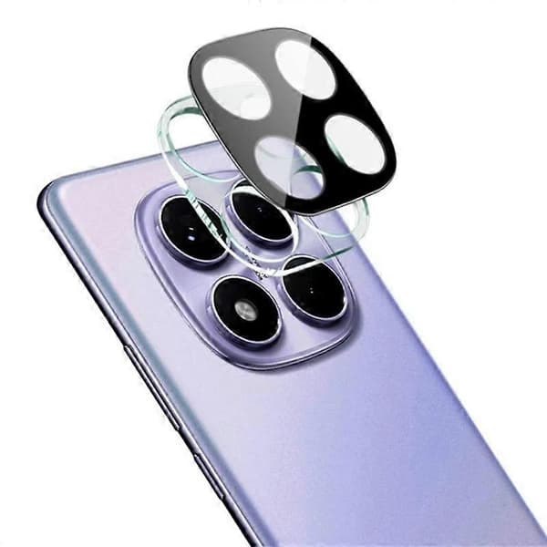 Til Xiaomi Redmi Note 14 Pro 4G Kameralinsebeskytter WANLONFENG HD Fuld Sort Silke Trykt Linse