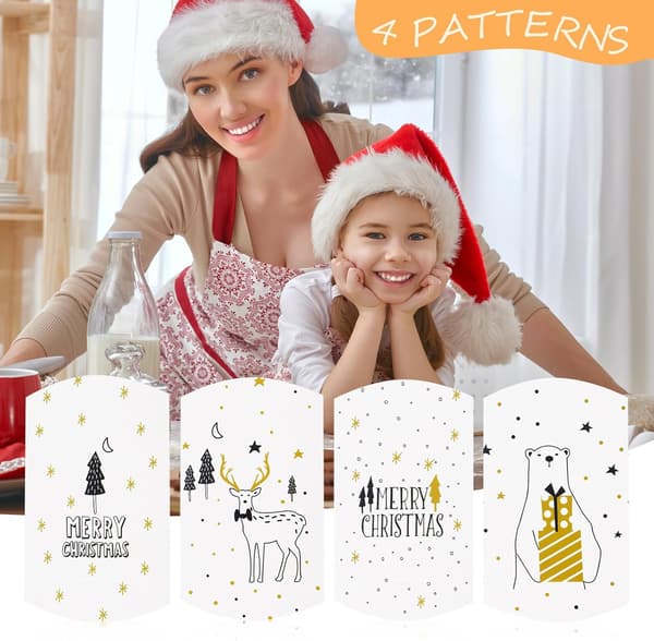 20 Presentaskar och godisaskar i kraftpapper - Juldesign, kraftgodisask för juldekoration