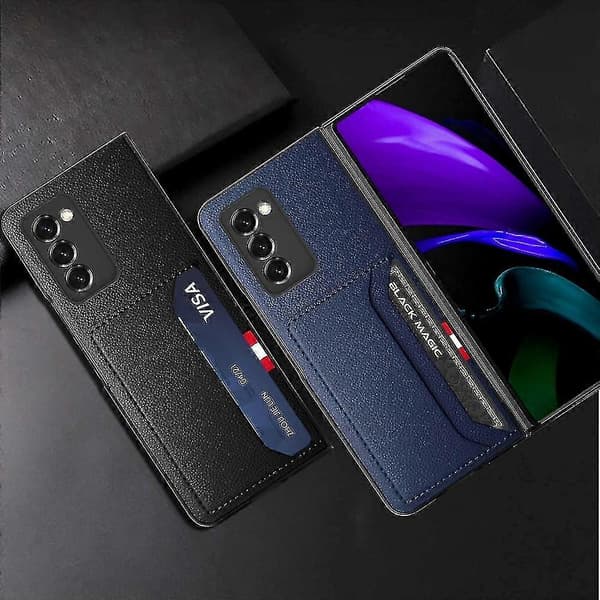 Ohut kevyt nahkakotelo Samsung Galaxy Z Fold 2 4 Fold4 Fold2 5g Fold -puhelimelle.