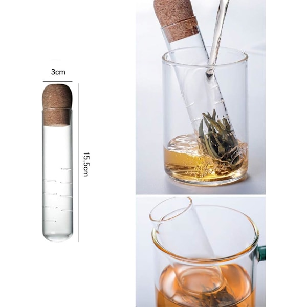 Universal Te-si af glas Te-infusionsenhed Drikkevareværktøj Genanvendeligt Te-filter