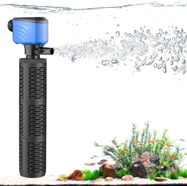 Dränkbar akvariefilter, internt filter för stora akvarier, filter för små dammar, saltvatten- och sötvattensakvarier