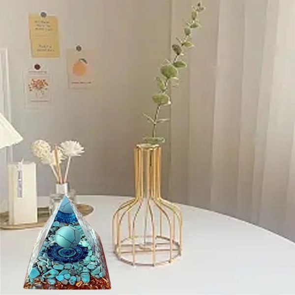 Kristallpyramid Stenar Livets Träd Energi Kvarts Kristaller Positiv Energi Generator Skydd Style 2