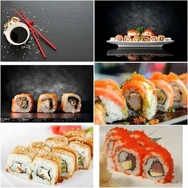 Sushi Matte Gjenbrukbar PP Plast Rulle Sushi Matte DIY Sushi Lagingssett Kake Rullematte