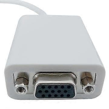 Premium Hvit Thunderbolt-port til VGA Hunnkabeladapter for Apple Macbook, Macbook