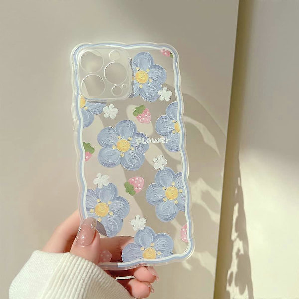 Kompatibel med iPhone 11 Skal för Kvinnor Flickor, Sött Blommönster med Fullständigt Kameralinsskydd Mode Slim Mjukt Silikon TPU Skydd