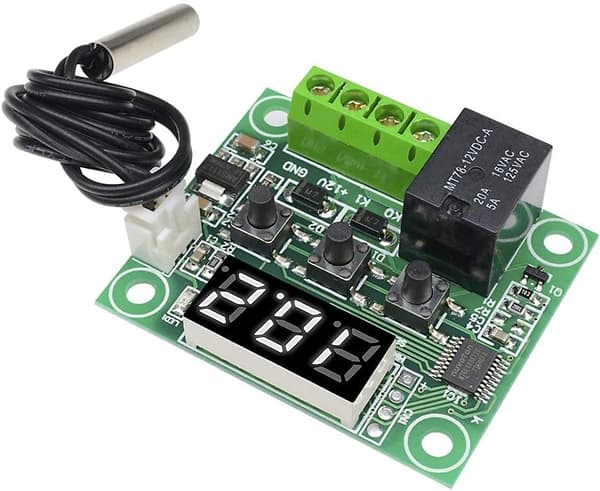 4 stk Digital Termostatstyring Temperatur Temp Kontrollbryter Modulbrett 12V DC -50-110°C Temperaturkontrollbryter