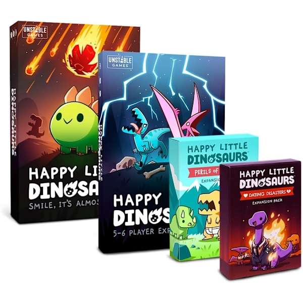 Unstable Games | Happy Little Dinosaurs | Brädspel | Ålder 8+ | 2 till 4 spelare | 30 till 60 minuters speltid