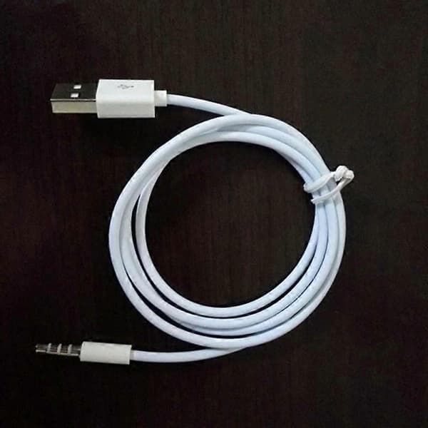 1m Anti-interferens 3.5mm Han AUX Audio Jack til USB 2.0 Han Konverter Kabel