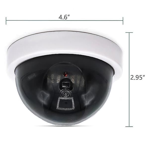 4 stk. Dummy Sikkerhets CCTV Dome Kamera Med Blinkende Rødt LED Lys