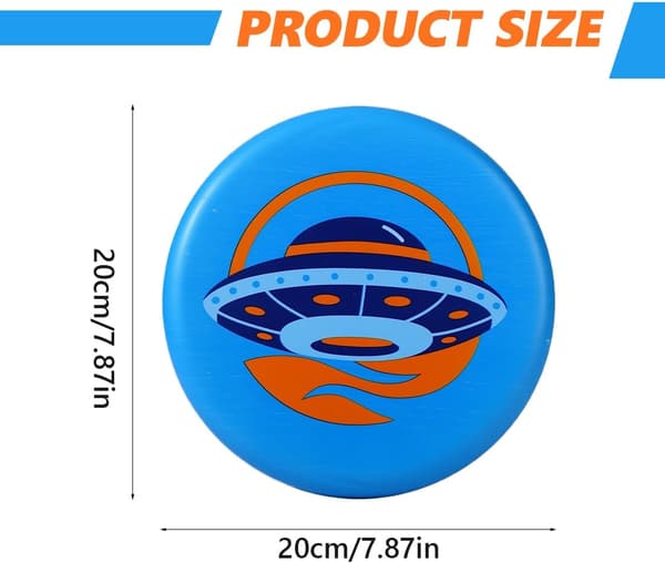 Frisbee til børn, strandfrisbee, moderat blødt materiale, komfortabelt greb og sikker, stabil flyvning, præcis bane (20 cm)