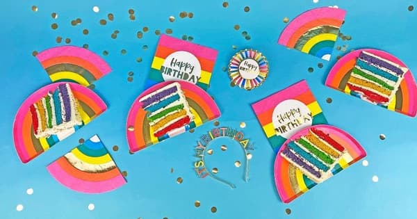 RAIN Rainbow 'It's My Birthday' Hårbøyle i Legering, One Size, Flerfarget