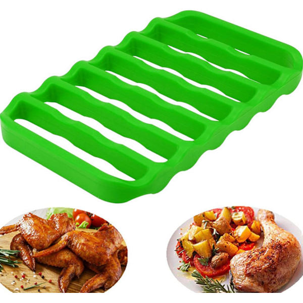 Non Stick Cooling Rack för kött, Easy-Clean Silikon Baking Rack för BBQ & Kök Kylning Vila