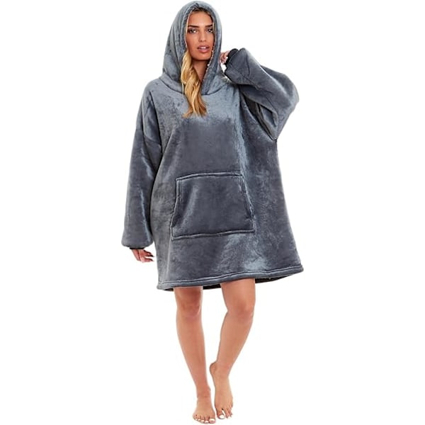 Hætteklæde Tæppe Top Lounge Fleece Sherpa Originale Tæpper Sweatshirt Hættetrøje Som Set På TV Varm Blød Hyggelig One Size