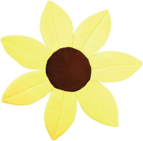 Baby badstöd blomma kudde dyna vikbar badkar solrosmatta snabb torkning halkfri säkerhetskudde