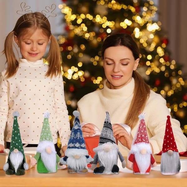 24 stk. Julegnom Adventskalender 2024 | 24 dages nedtælling til julepynt Dværgdukke Samleobjekt Legetøjsfigurer
