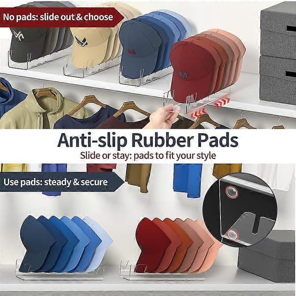 Hat Organizer 2-pak Akryl Hat Display Stand til Skab