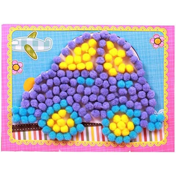 Pom-Pom Baller, 500 stk 8mm Små Mini Pommer for Håndverk - Assorterte Flerfarger