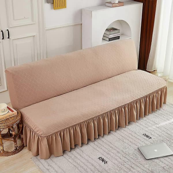 Sofföverdrag utan armstöd Stretch sofföverdrag rosa