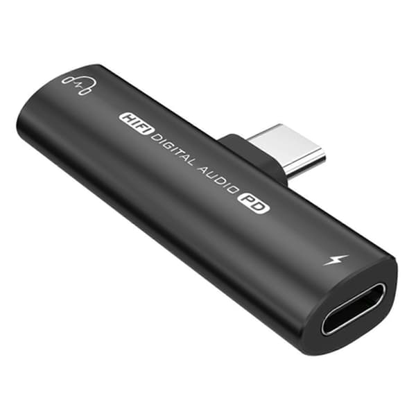Type-C Han til Type-C+3,5 mm Hun Jack Konverter PD 27W Opladnings Øretelefon Audio Adapter