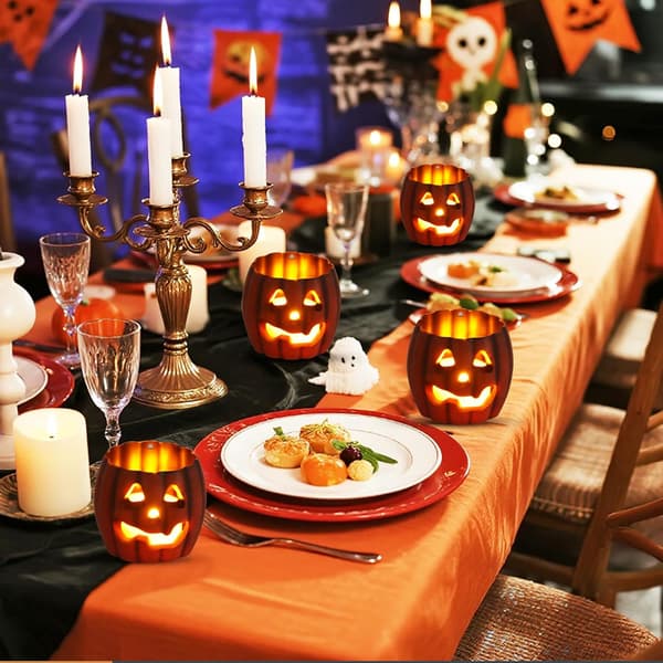2 stykker Halloween LED-lys, flammeløse skræmmende lys til soveværelse, børneværelse, kontor