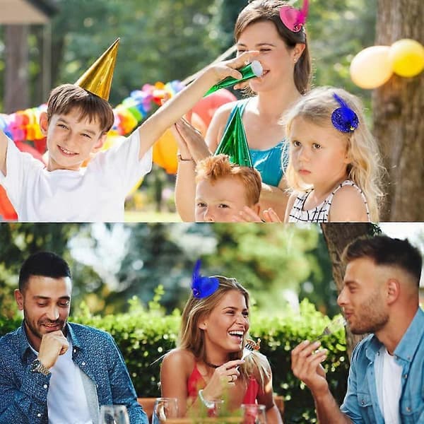 Mini Teehattu Hiusklipsi Naisille, Tekohöyhen