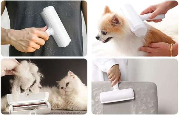 Børste til fjernelse af dyrehår til katte og hunde, genanvendelig magisk hårfjerner, dyrehårsrulle, hårfjerner, bil, seng, tæppe