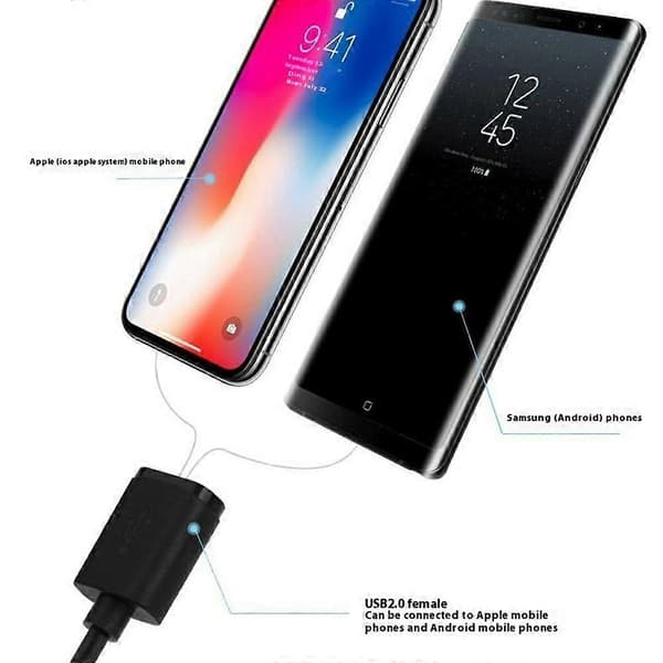 ONTEN OTN-7562S USB Hane Ström+USB2.0 Hona till HD Adapterkabel Smartphone Skärmspeglingssladd