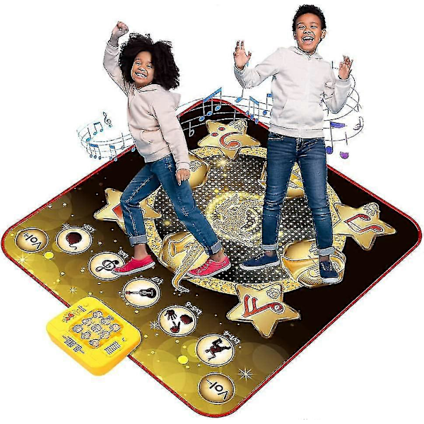 Dansematte, Dansespill Lekegave For 3-12 År Gamle Barn Jenter Gutter, Danseplate Med Trådløs Bluetooth, 9 Utfordringsmodus