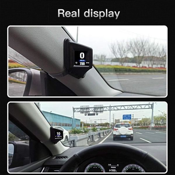 Integreret speedometer, GPS-speedometer, dual-mode head-up display (km/mph) (egnet til alle køretøjer)