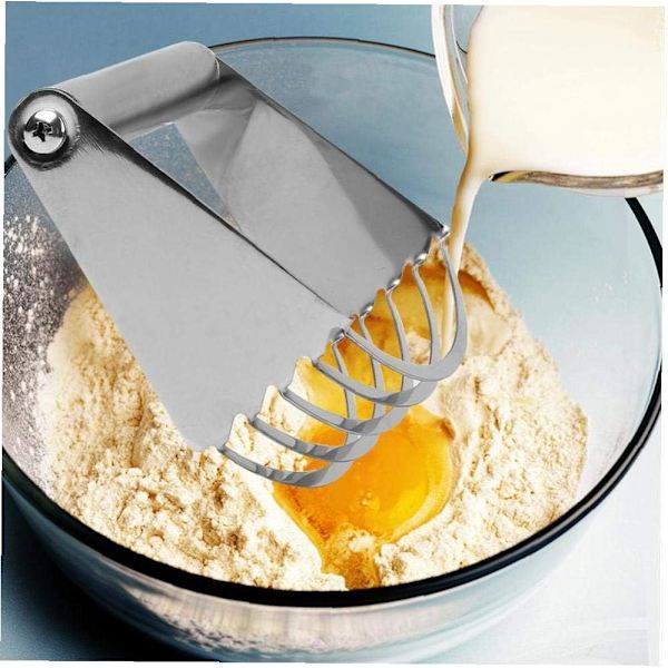 Kök Rostfritt Stål Manuell Deg Blander Tillbehör Bakning Bakverk Blad Mjöl Mixer