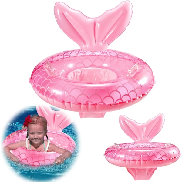 Uppblåsbar Baby Badring Barn Midjeflotte Ring med Flotte Sits Spädbarnsträning Barn Simma Midjeflotte Ring