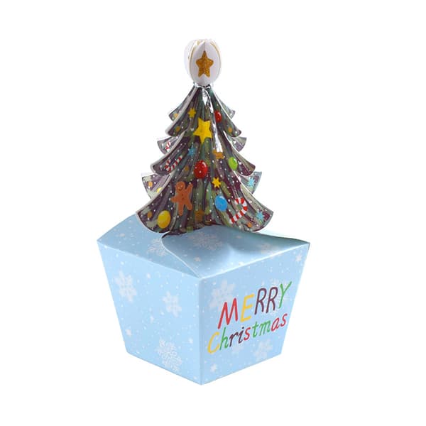 Julgodisaskar, 24 Jul Bjällerklocka Askar Adventskalender Askar i Form av en Julgran Presentaskar för Kakor