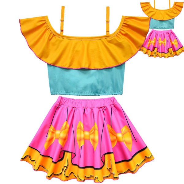 Barnsnövit prinsessan Aurora Ariel Girls Set Baddräkt Bikini Baddräkt Surprise doll swimsuit 130