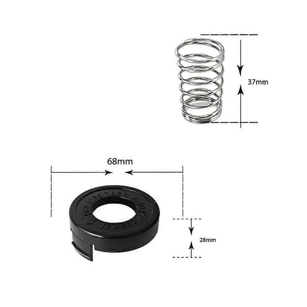 For Black &amp; Decker ST1000/ST3000/ST4000/ST4500 3 Plastspolehette + 3 Metallfjær, 682378-02