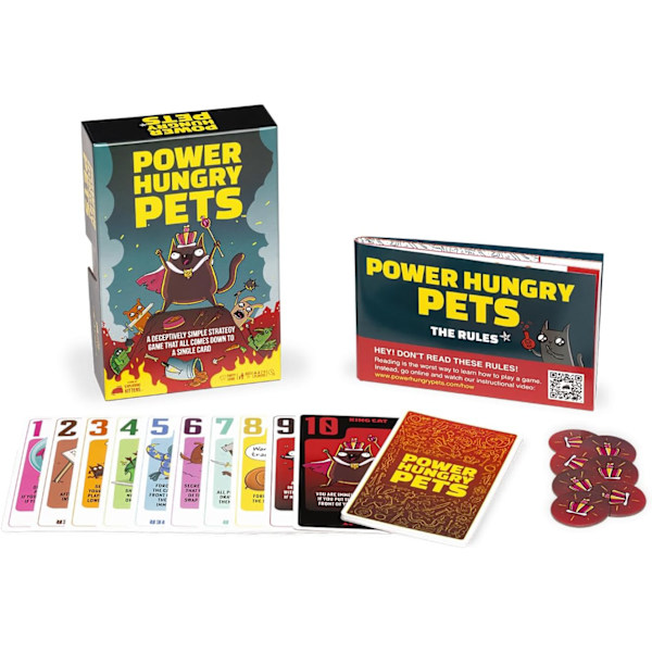 Power Hungry Pets av Exploding Kittens - 2-6 Spelare - Ålder 7+ - 15 Minuters Speltid - Strategiskt och Enkelt Kortspel - Partyspel
