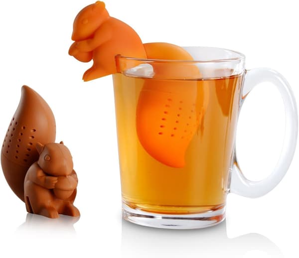Kök Ekorre Teinfuser - Supersöt Silikon Lösblad Örtte Sil För Stor Kopp - Lätt Att Göra Te