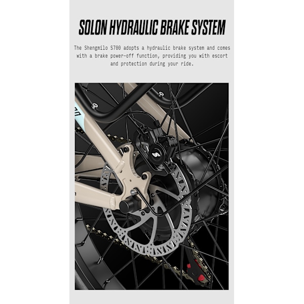 Shengmilo S700 El-cykler 2000W Dual Power 48KM/t Elektrisk Mountainbike 48V 17,5AH Samsung Batteri 26 Tommer × 3,0 Bredt dæk Elcykel brown
