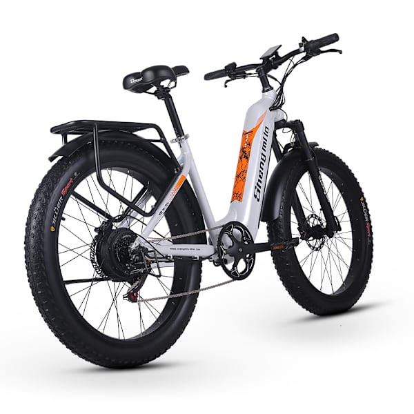 Shengmilo MX06 Sähköpyörä 48V 17,5Ah Litium-akku maastopyöräilyalue 60-90KM aikuisten sähköpyörä 1000W moottori Shimano Shifter, valkoinen white