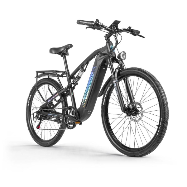 27,5" Elcykelmotor 48V 17,5AH MTB Cross Country Shengmilo S26 Ebike - Svart svart