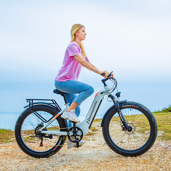 Shengmilo MX06 Elcykler 1000W motor 48V 17.5AH batteri 42KM/H 90KM udholdenhedscykel til bybrug elektrisk mountainbike White