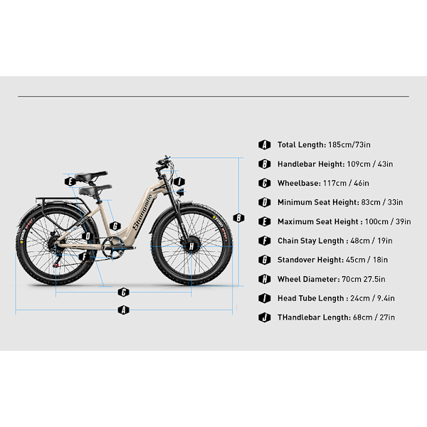 Shengmilo S700 Dual Motor 2000W Elcykel 48KM/h/48V/17.5AH/26*3.0'' Fat Tire 26 Inch Electric Mountain Bike för vuxna brown