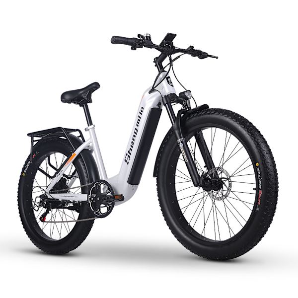 Shengmilo MX06 Sähköpyörä 48V 17,5Ah Litium-akku maastopyöräilyalue 60-90KM aikuisten sähköpyörä 1000W moottori Shimano Shifter, valkoinen white
