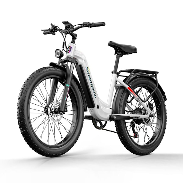 Shengmilo MX06 Elcykler 1000W motor 48V 17.5AH batteri 42KM/H 90KM udholdenhedscykel til bybrug elektrisk mountainbike White