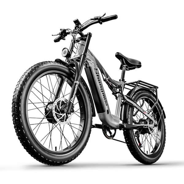 Shengmilo S600 2000W Dual Motor El-cykel 48V 17,5AH Samsung Batteri 26X3,0'' Fat Tire Elektrisk Mountainbike 90KM Endurance Herre El-cykel grey