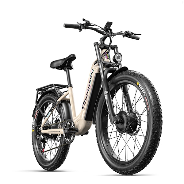 Shengmilo S700 Dual Motor 2000W Sähköpyörä 48KM/h/48V/17.5AH/26*3.0'' Fat Tire 26 tuuman sähköinen maastopyörä aikuisille brown