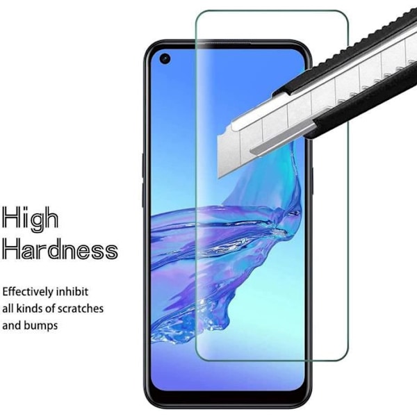 Skärmskydd - E.F.CONNECTION - för OPPO A53S - Paket om 4 - Härdat Glas - Rep resistant Transparent